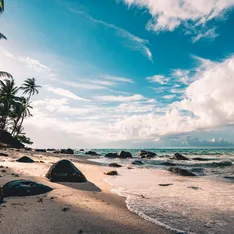 A beautiful landscape with a lake and mountains 4